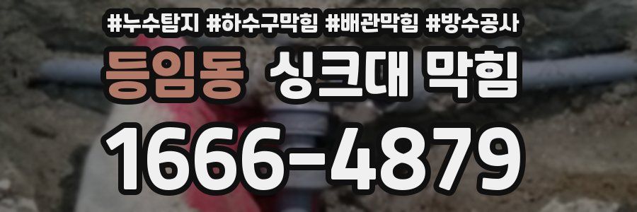 등임동 싱크대 막힘
