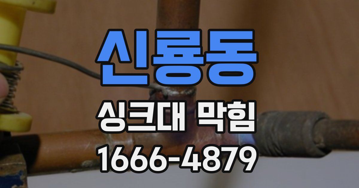 신룡동 싱크대 막힘