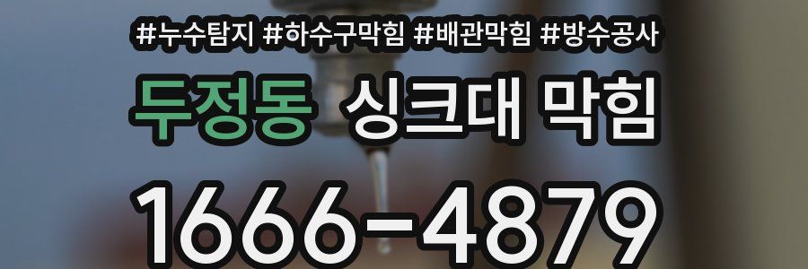 두정동 싱크대 막힘