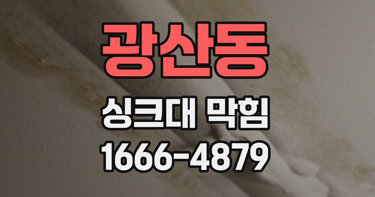 광산동 싱크대 막힘