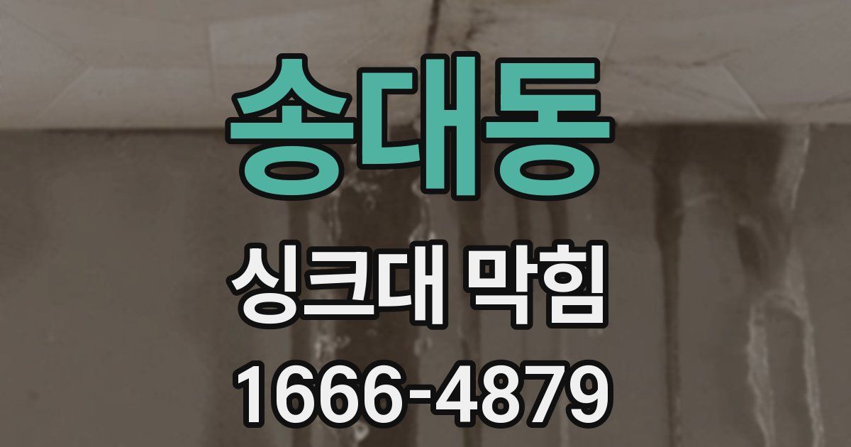 송대동 싱크대 막힘