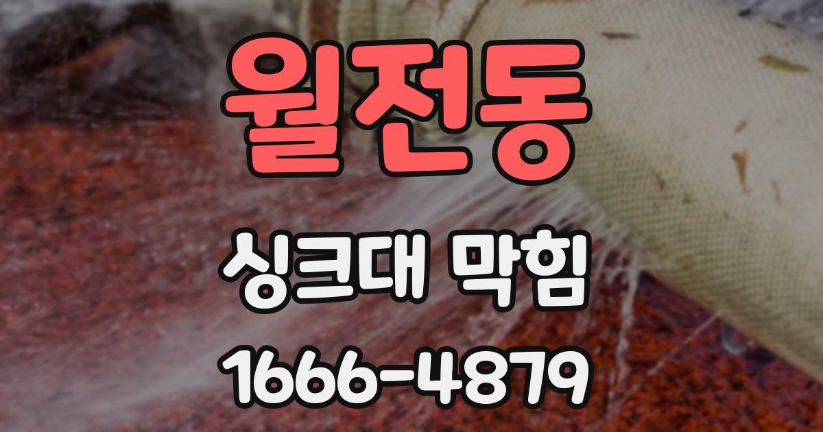 월전동 싱크대 막힘