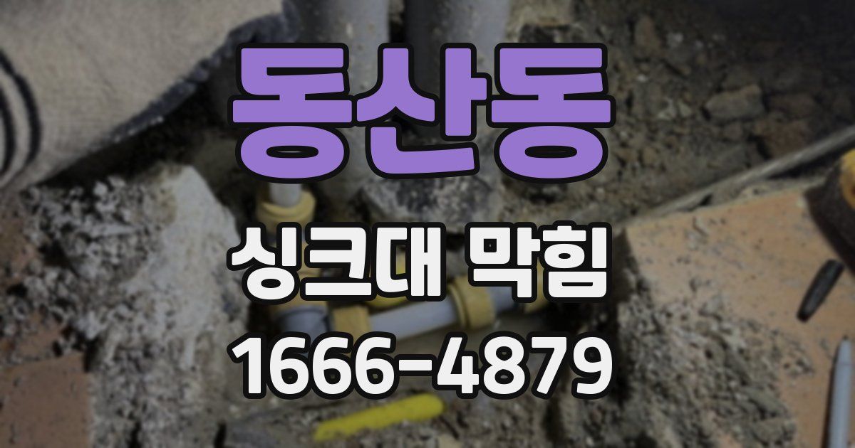 동산동 싱크대 막힘