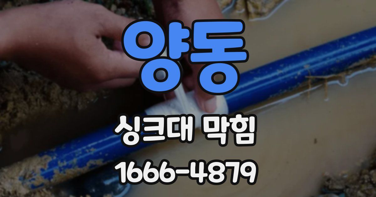 양동 싱크대 막힘