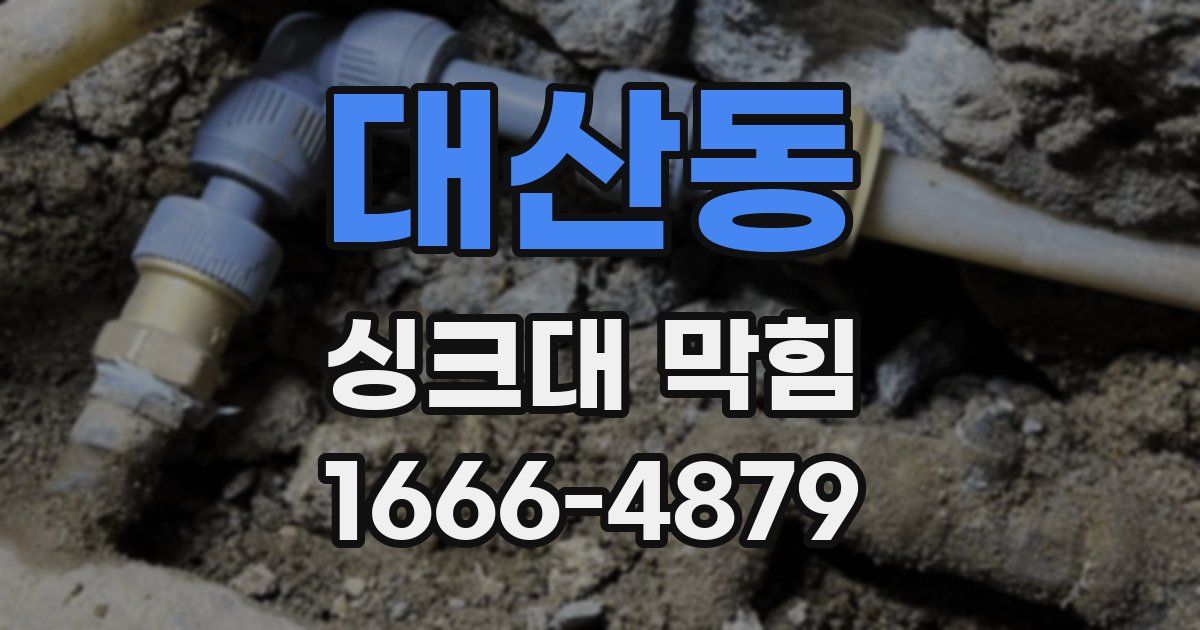 대산동 싱크대 막힘