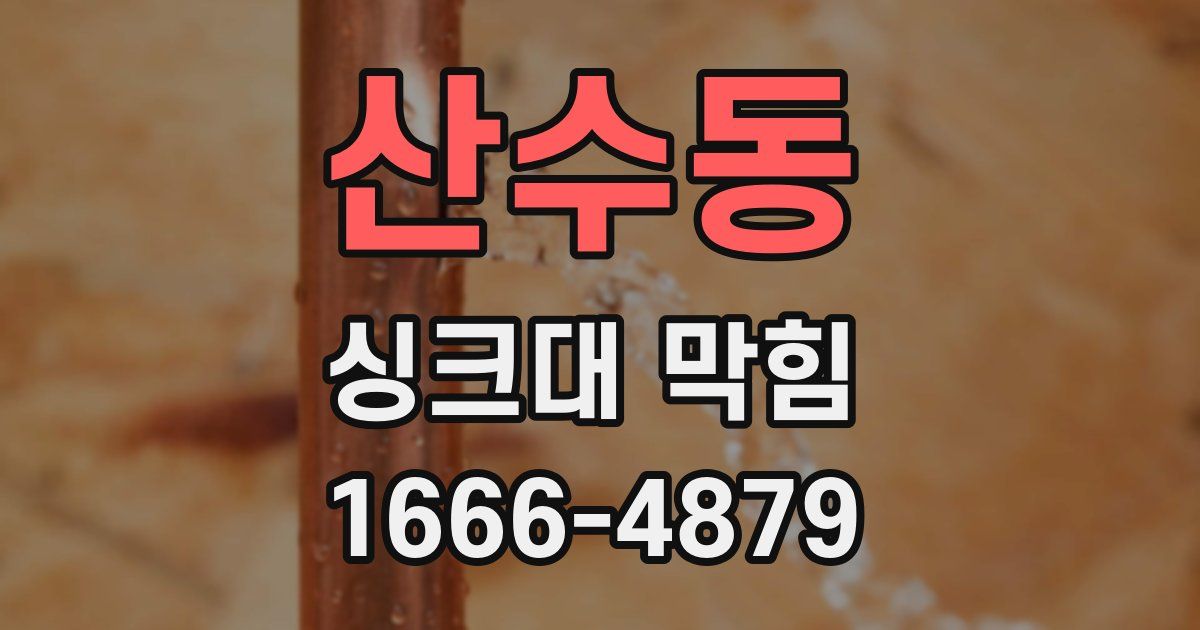 산수동 싱크대 막힘