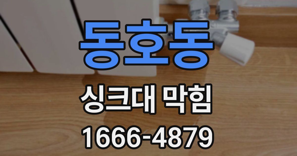 동호동 싱크대 막힘