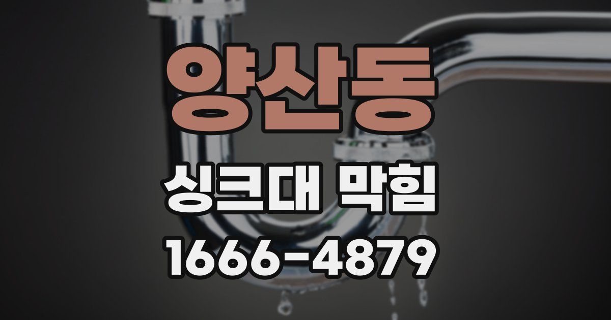 양산동 싱크대 막힘