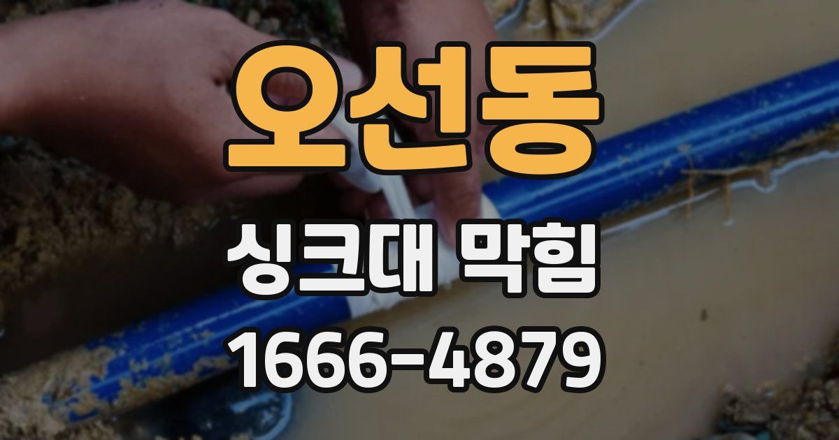 오선동 싱크대 막힘