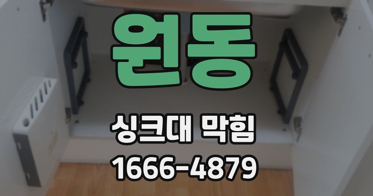 원동 싱크대 막힘