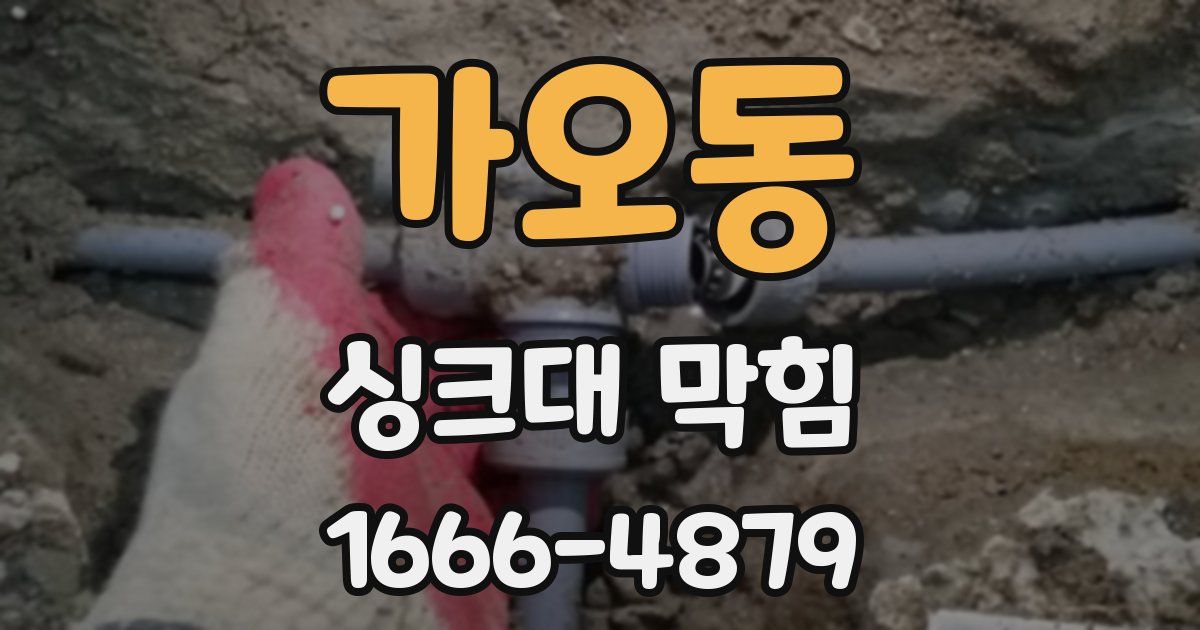 가오동 싱크대 막힘