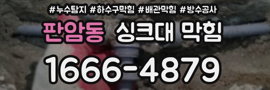 판암동 싱크대 막힘