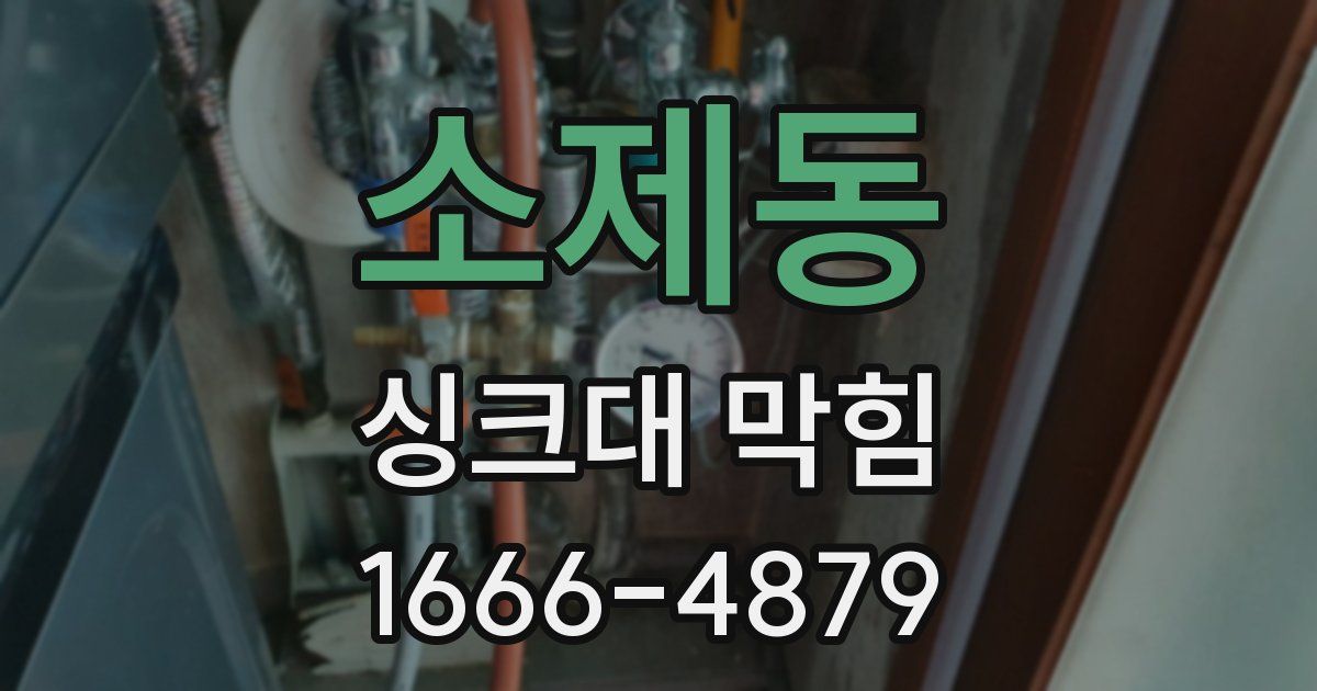 소제동 싱크대 막힘