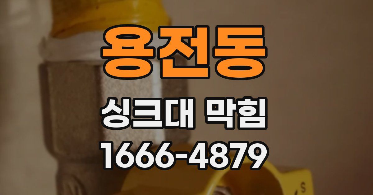 용전동 싱크대 막힘