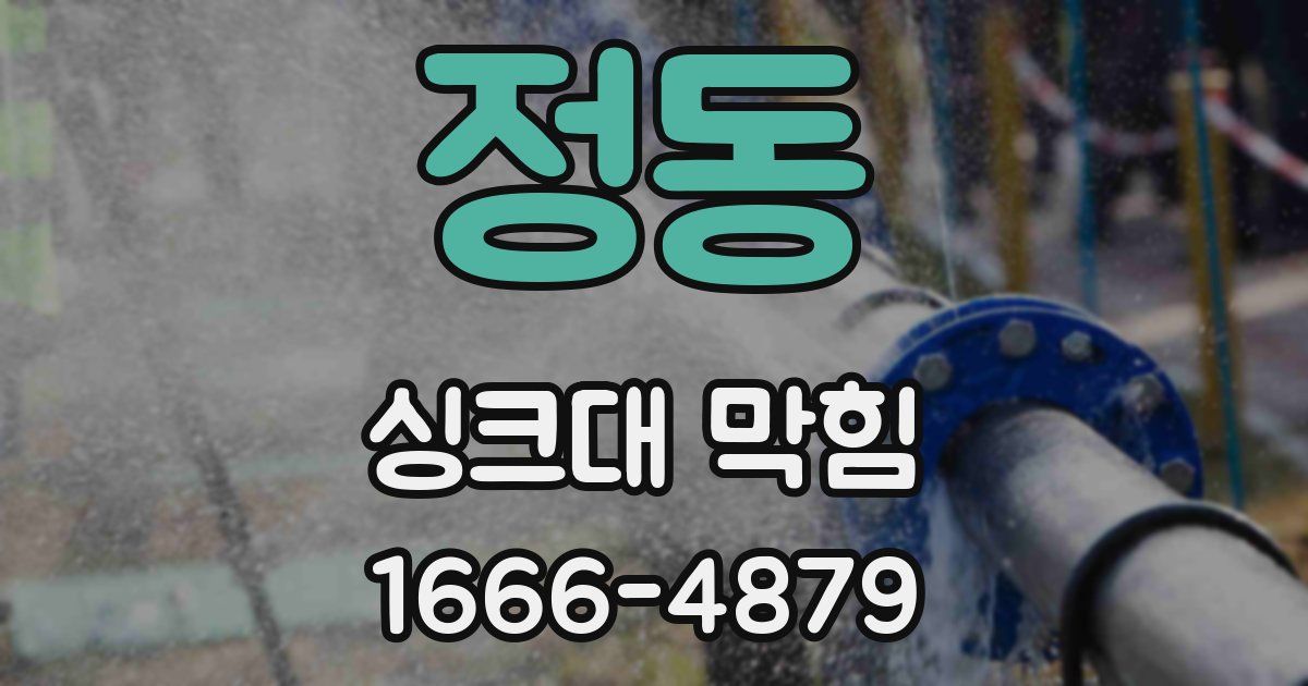 정동 싱크대 막힘