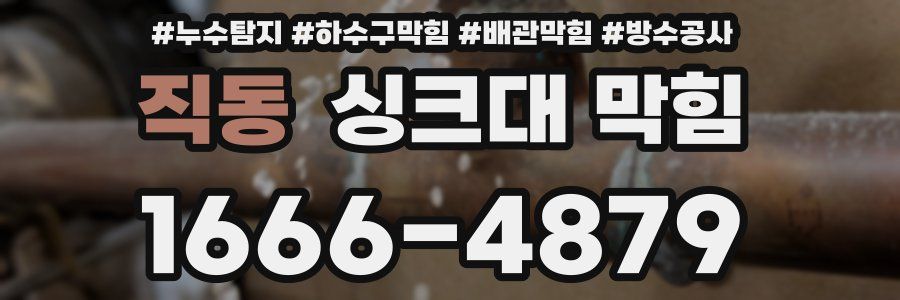 직동 싱크대 막힘