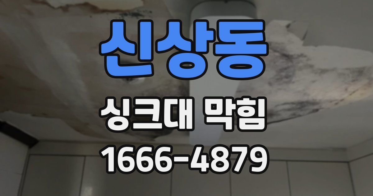 신상동 싱크대 막힘