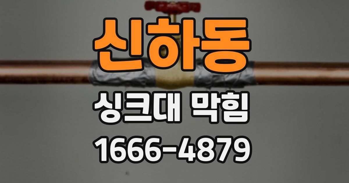 신하동 싱크대 막힘