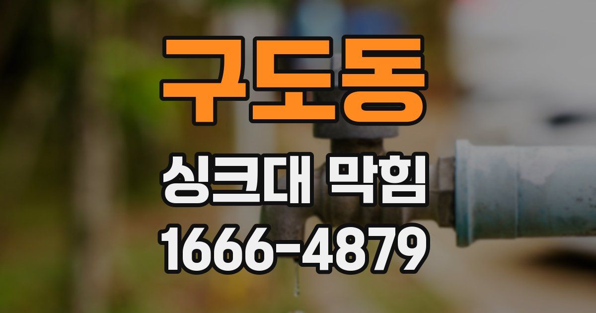 구도동 싱크대 막힘