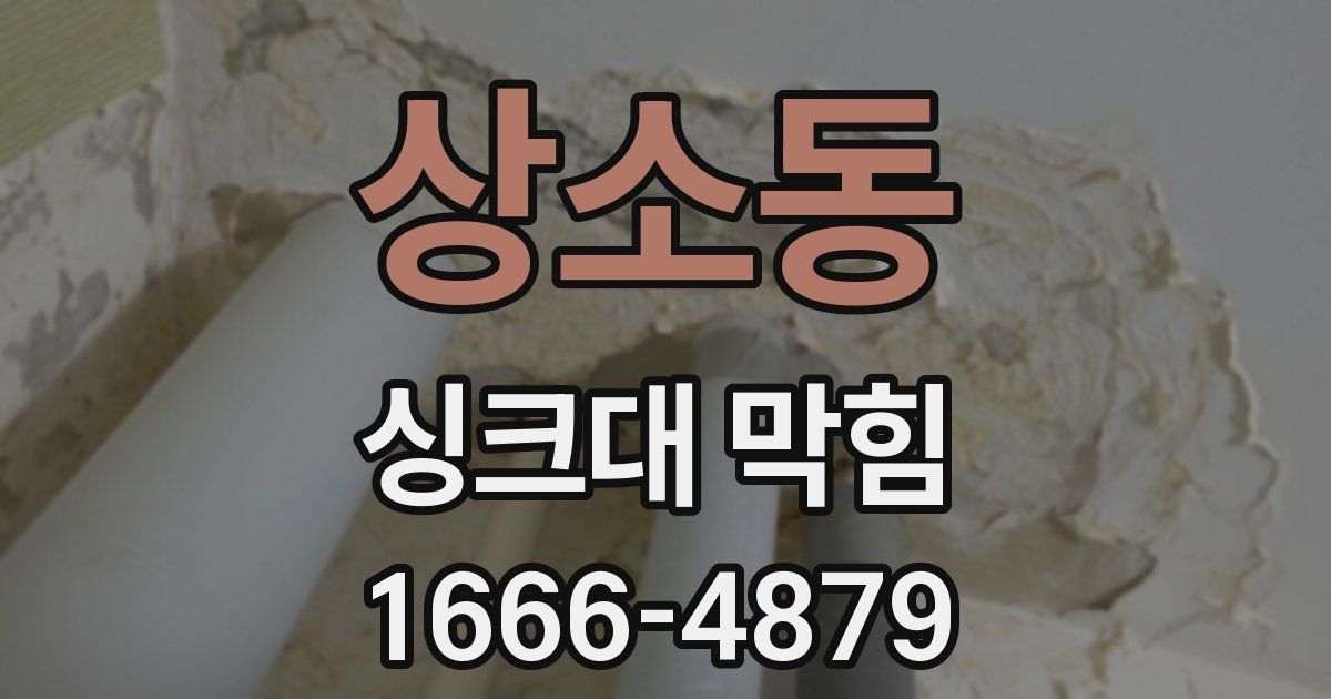 상소동 싱크대 막힘