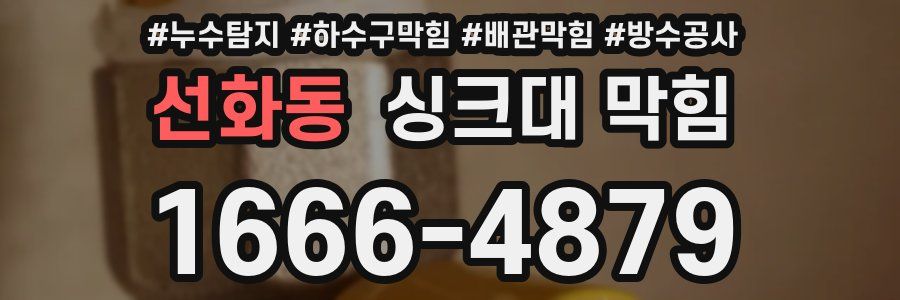 선화동 싱크대 막힘