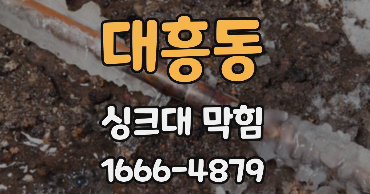 대흥동 싱크대 막힘