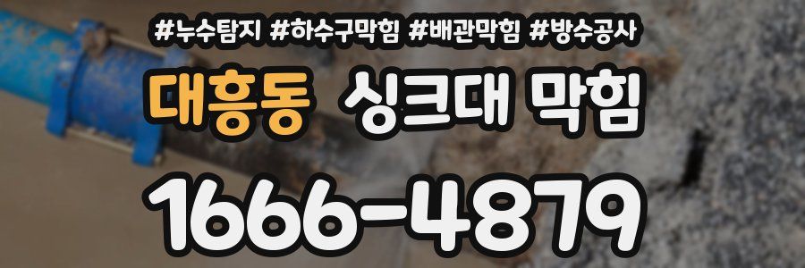 대흥동 싱크대 막힘
