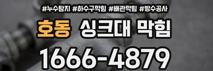 호동 싱크대 막힘