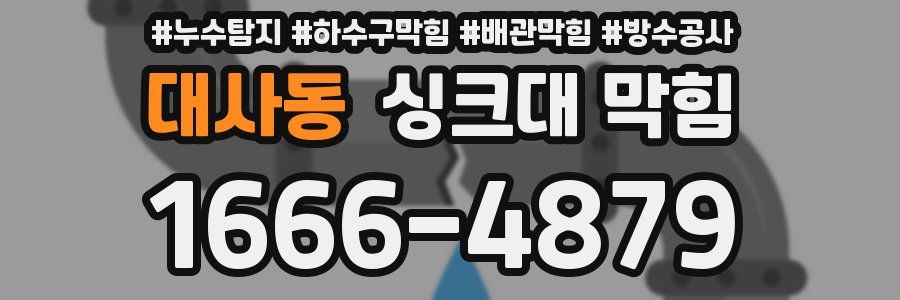 대사동 싱크대 막힘
