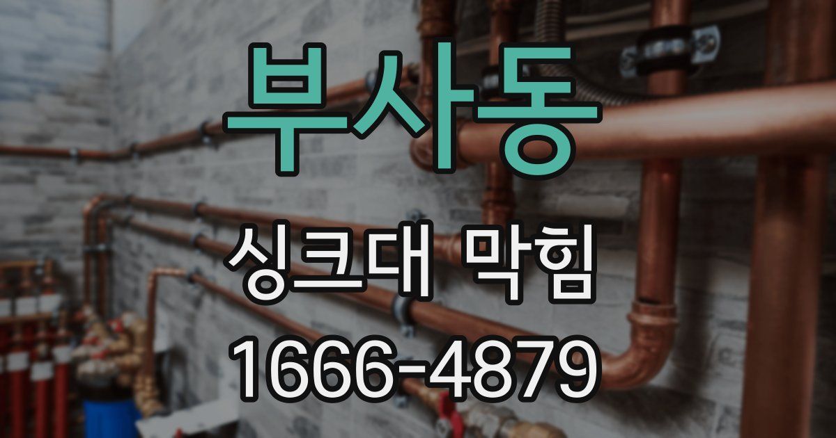 부사동 싱크대 막힘