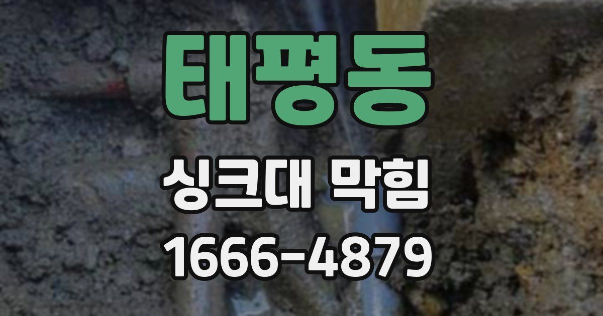 태평동 싱크대 막힘