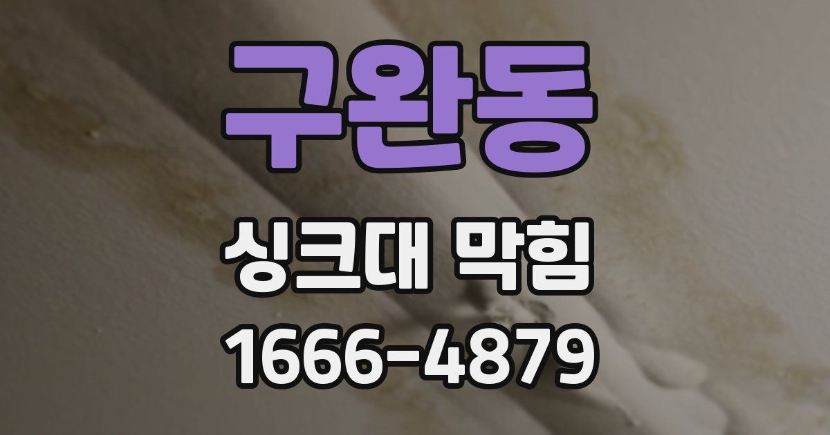 구완동 싱크대 막힘