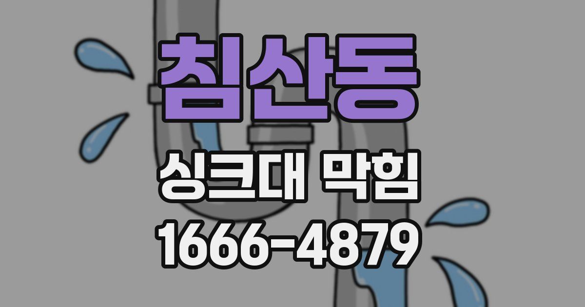 침산동 싱크대 막힘