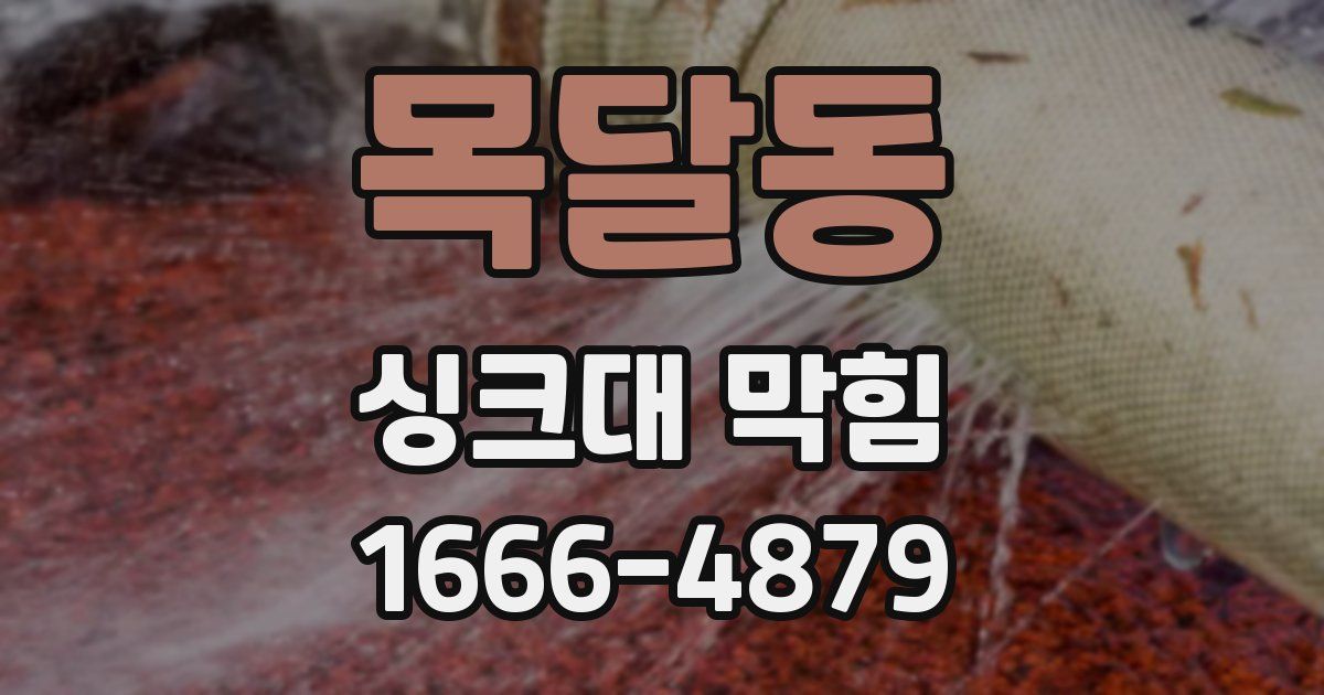목달동 싱크대 막힘
