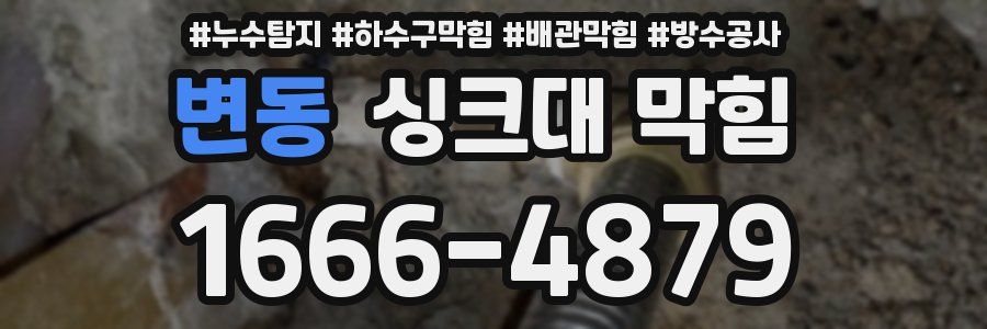 변동 싱크대 막힘