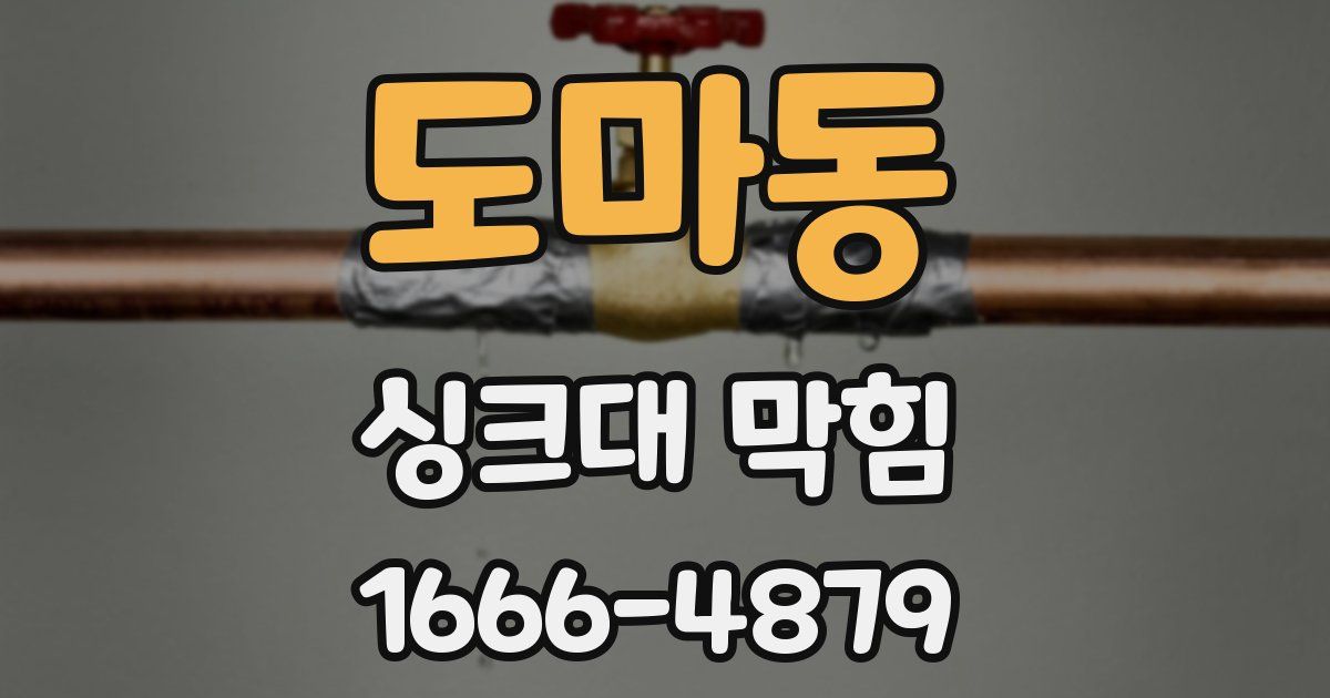 도마동 싱크대 막힘