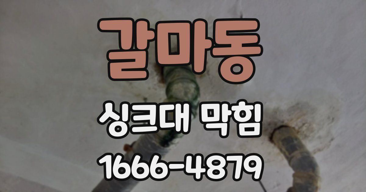 갈마동 싱크대 막힘