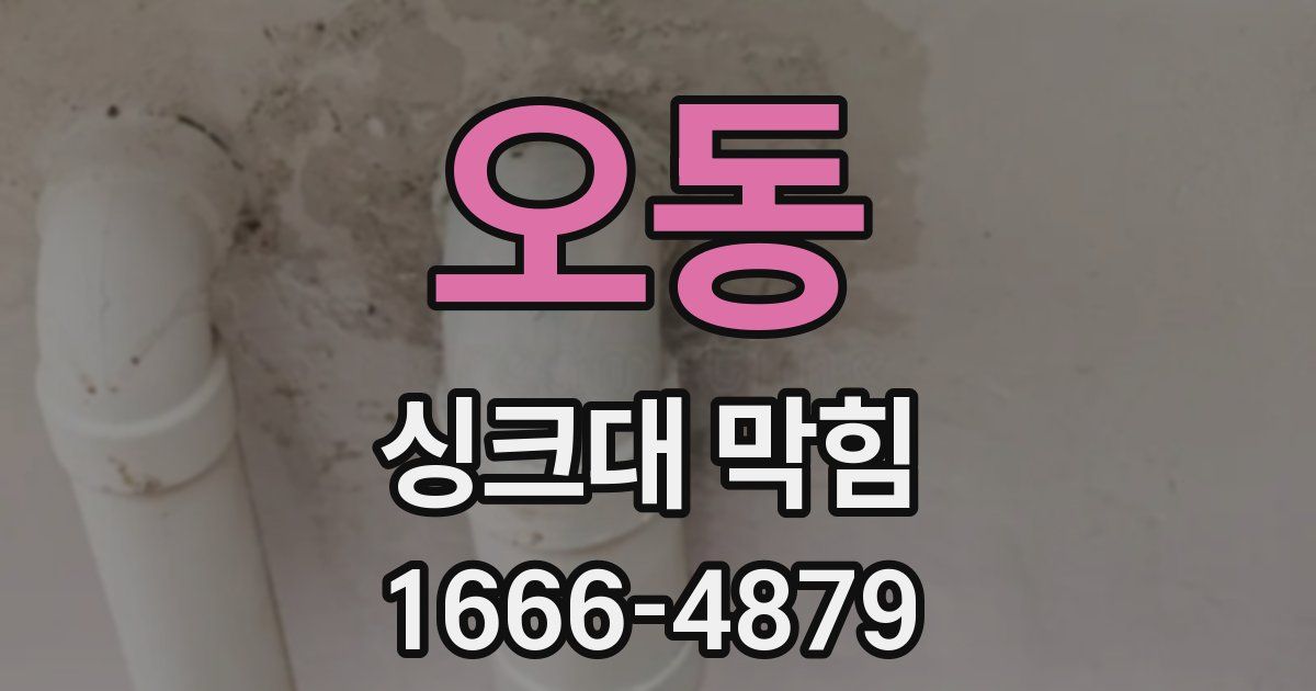 오동 싱크대 막힘