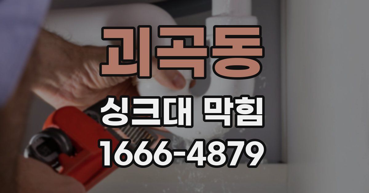괴곡동 싱크대 막힘