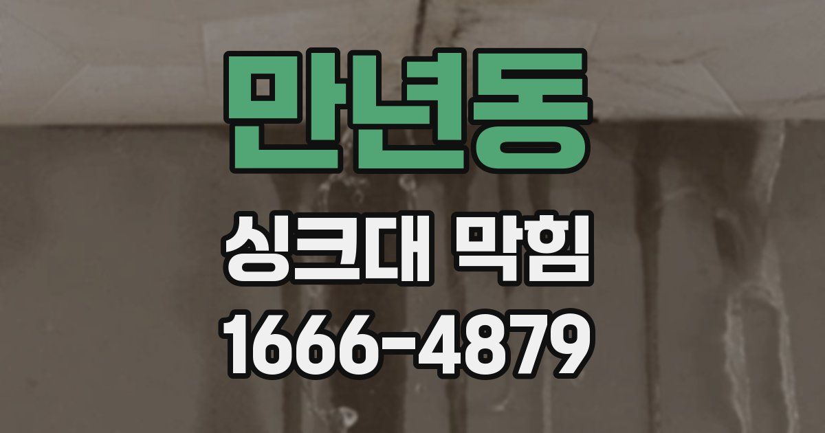 만년동 싱크대 막힘