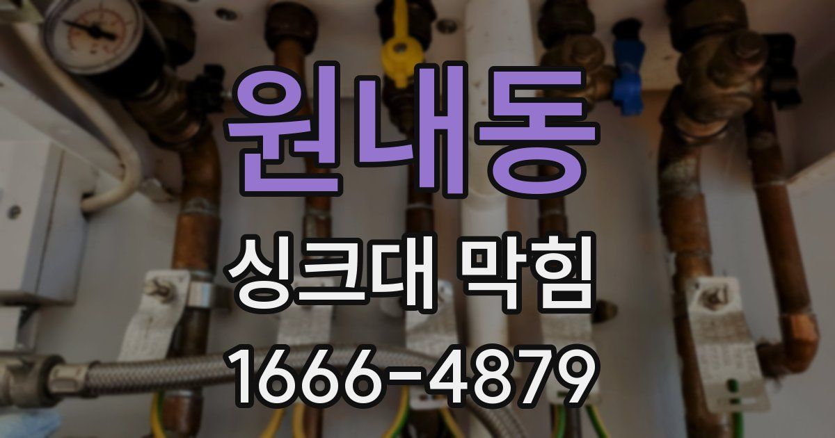 원내동 싱크대 막힘