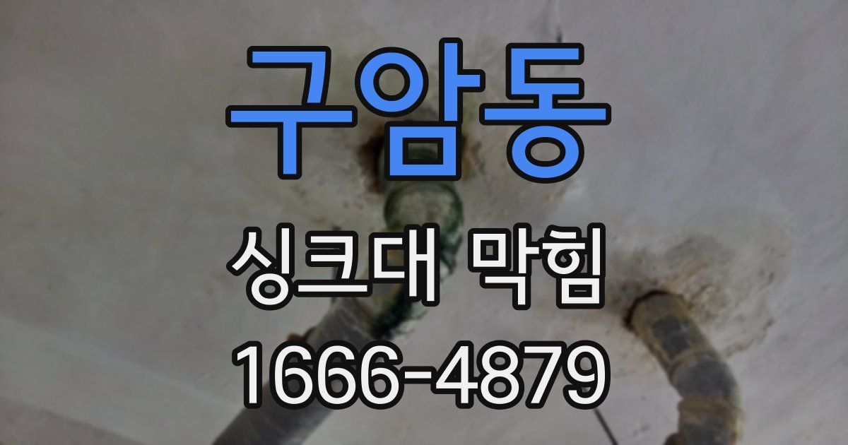 구암동 싱크대 막힘