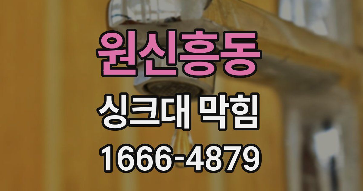 원신흥동 싱크대 막힘