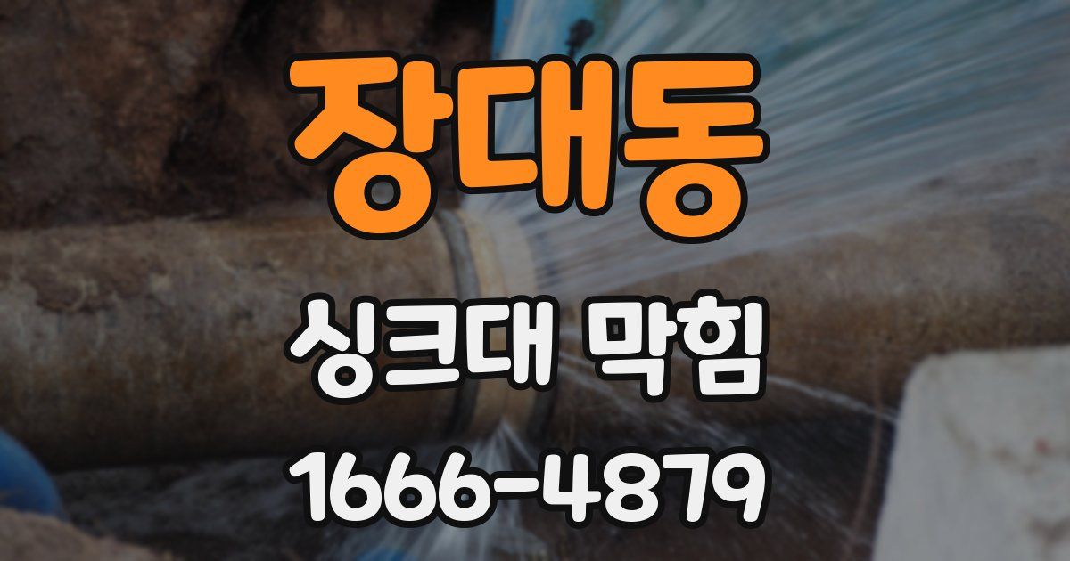 장대동 싱크대 막힘
