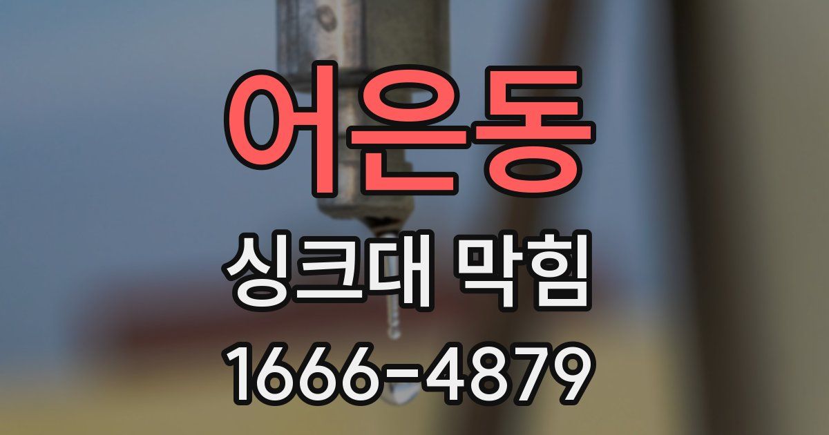 어은동 싱크대 막힘