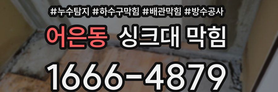 어은동 싱크대 막힘