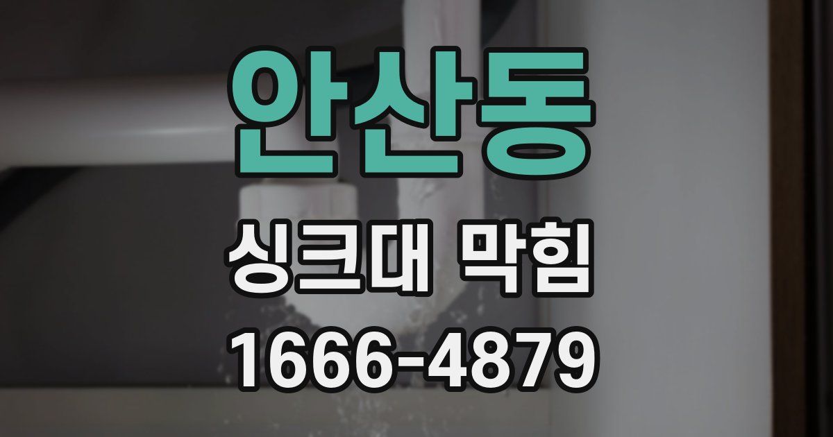 안산동 싱크대 막힘