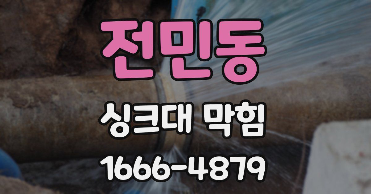 전민동 싱크대 막힘