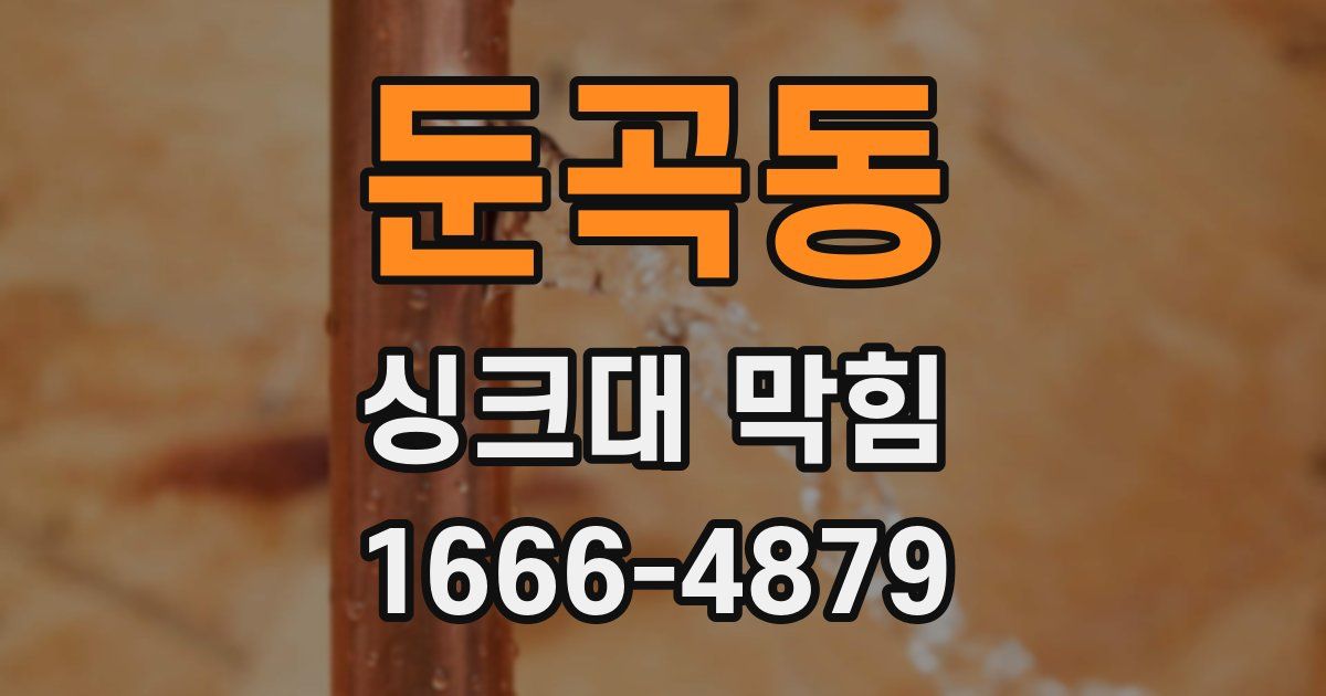 둔곡동 싱크대 막힘