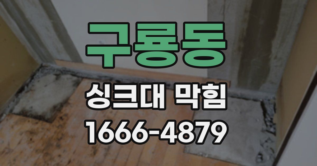 구룡동 싱크대 막힘